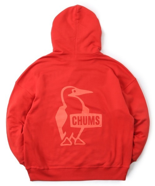 CHUMS（チャムス）の「CHUMS/チャムス オーバーサイズ ビッグロゴ バックプリントパーカー/裏起毛 ブービーパーカー/Oversized Big Booby Pullover Parka CH00-1362（パーカー・メンズ・グリーン/グレー/ホワイト/ブラック/レッド・L/M/XL）」の5枚目の写真