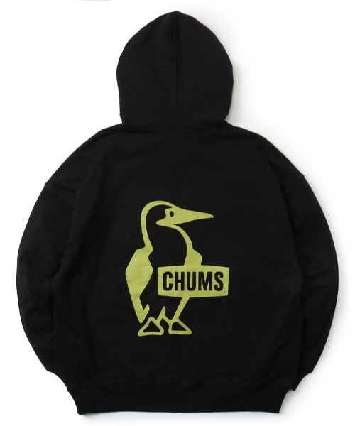 CHUMS（チャムス）の「CHUMS/チャムス オーバーサイズ ビッグロゴ バックプリントパーカー/裏起毛 ブービーパーカー/Oversized Big Booby Pullover Parka CH00-1362（パーカー・メンズ・グリーン/グレー/ホワイト/ブラック/レッド・L/M/XL）」の3枚目の写真