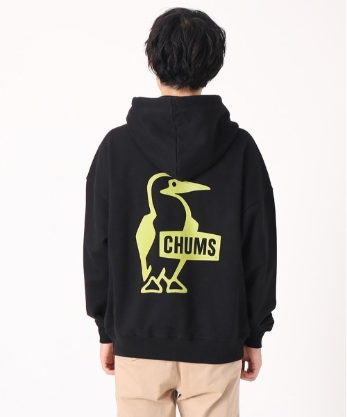 CHUMS（チャムス）の「CHUMS/チャムス オーバーサイズ ビッグロゴ バックプリントパーカー/裏起毛 ブービーパーカー/Oversized Big Booby Pullover Parka CH00-1362（パーカー・メンズ・グリーン/グレー/ホワイト/ブラック/レッド・L/M/XL）」の7枚目の写真