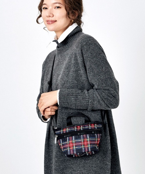 LeSportsac（レスポートサック）の「MINI CROSSBODY ネイビータータン