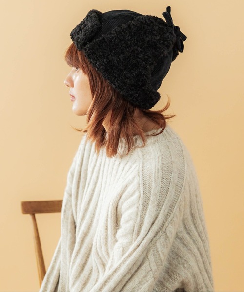 CONTROL FREAK / CTFK(コントロールフリーク)の「CONTROL FREAK(コントロールフリーク)コーデュロイフライトキャップ(キャップ・レディース・ブラック/ベージュ/カーキ・FREE)」の2枚目の写真