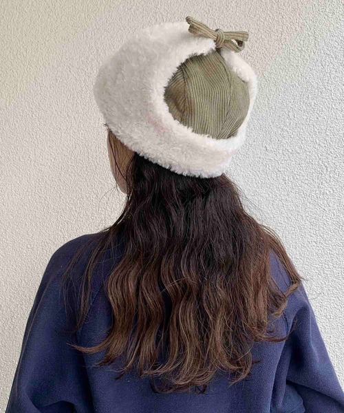 CONTROL FREAK / CTFK(コントロールフリーク)の「CONTROL FREAK(コントロールフリーク)コーデュロイフライトキャップ(キャップ・レディース・ブラック/ベージュ/カーキ・FREE)」の20枚目の写真