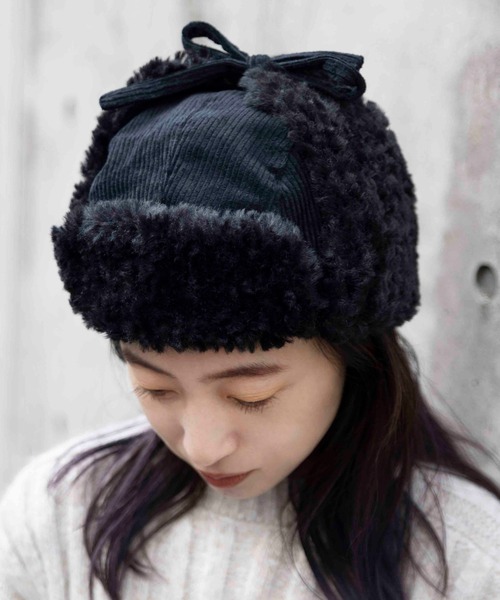 CONTROL FREAK / CTFK(コントロールフリーク)の「CONTROL FREAK(コントロールフリーク)コーデュロイフライトキャップ(キャップ・レディース・ブラック/ベージュ/カーキ・FREE)」の22枚目の写真