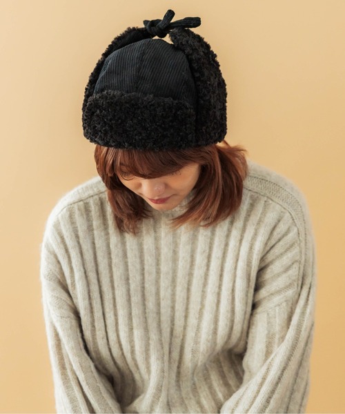 CONTROL FREAK / CTFK(コントロールフリーク)の「CONTROL FREAK(コントロールフリーク)コーデュロイフライトキャップ(キャップ・レディース・ブラック/ベージュ/カーキ・FREE)」の8枚目の写真