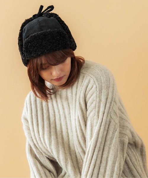 CONTROL FREAK / CTFK(コントロールフリーク)の「CONTROL FREAK(コントロールフリーク)コーデュロイフライトキャップ(キャップ・レディース・ブラック/ベージュ/カーキ・FREE)」の11枚目の写真