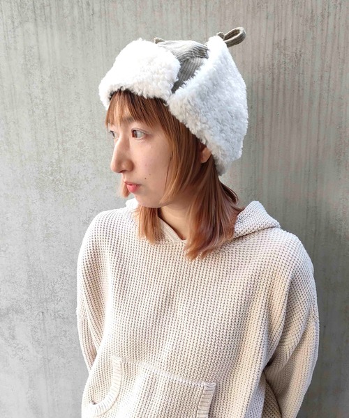 CONTROL FREAK / CTFK(コントロールフリーク)の「CONTROL FREAK(コントロールフリーク)コーデュロイフライトキャップ(キャップ・レディース・ブラック/ベージュ/カーキ・FREE)」の15枚目の写真