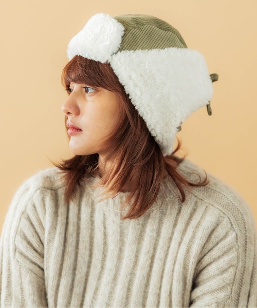 CONTROL FREAK / CTFK(コントロールフリーク)の「CONTROL FREAK(コントロールフリーク)コーデュロイフライトキャップ(キャップ・レディース・ブラック/ベージュ/カーキ・FREE)」の5枚目の写真