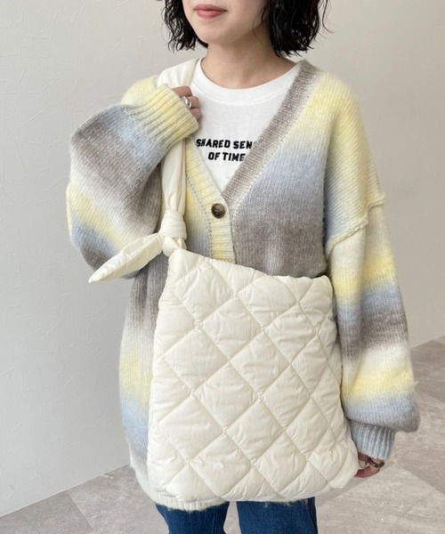 Heather(ヘザー)の「キルティングショルダーBAG 172580(ショルダーバッグ・レディース・オフホワイト/ブラック・ONE SIZE)」の1枚目の写真