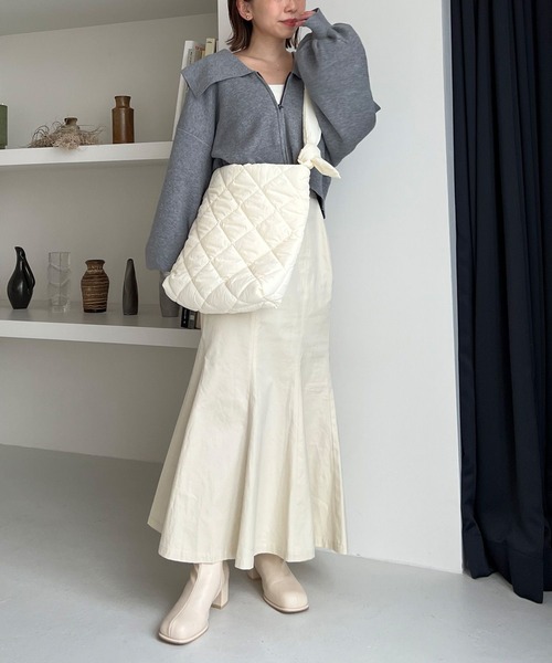 Heather(ヘザー)の「キルティングショルダーBAG 172580(ショルダーバッグ・レディース・オフホワイト/ブラック・ONE SIZE)」の8枚目の写真