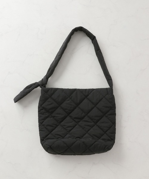【NUTEMPEROR】黒いレザーキルティングショルダーバッグ NUTEMPEROR - BLACK BAG (BLACK) black bag | RADD LOUNGE