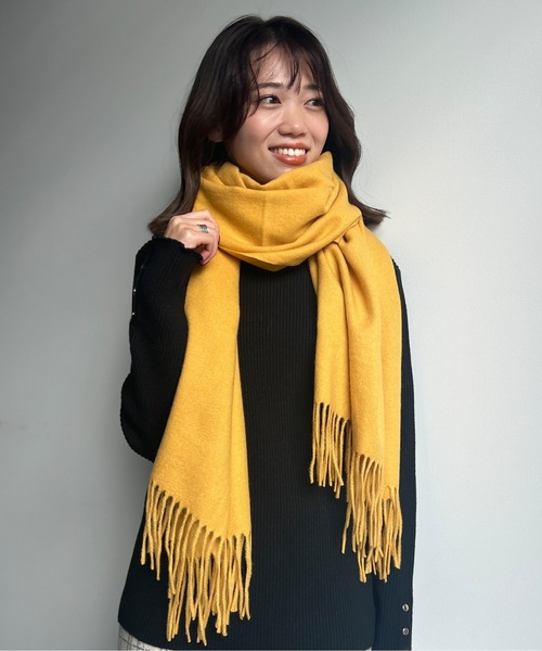 Chez toi(シェトワ)の「ウール混ムジストール(ストール/ショール・レディース・ベージュ/パープル/イエロー/グレー/ブルー・FREE)」の20枚目の写真