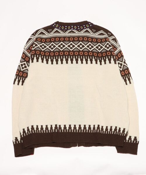 8(eight)(エイト)の「ノルディックカーディガン(カーディガン/ボレロ・メンズ・ブルーグレー/ブラウン・LARGE/MEDIUM)」の3枚目の写真