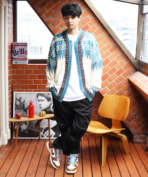 8(eight)(エイト)の「ノルディックカーディガン(カーディガン/ボレロ・メンズ・ブルーグレー/ブラウン・LARGE/MEDIUM)」の7枚目の写真