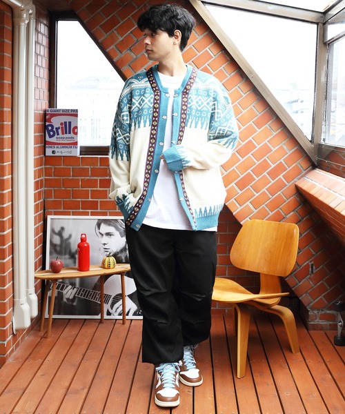 8(eight)(エイト)の「ノルディックカーディガン(カーディガン/ボレロ・メンズ・ブルーグレー/ブラウン・LARGE/MEDIUM)」の13枚目の写真