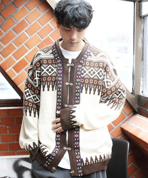 8(eight)(エイト)の「ノルディックカーディガン(カーディガン/ボレロ・メンズ・ブルーグレー/ブラウン・LARGE/MEDIUM)」の17枚目の写真