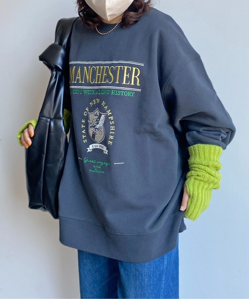 CPCM（シーピーシーエム）の「13オンス裏起毛カレッジロゴ刺繍スウェット（スウェット・メンズ・マスタード/グリーン/グレー/チャコールグレー・MEDIUM/LARGE）」の14枚目の写真