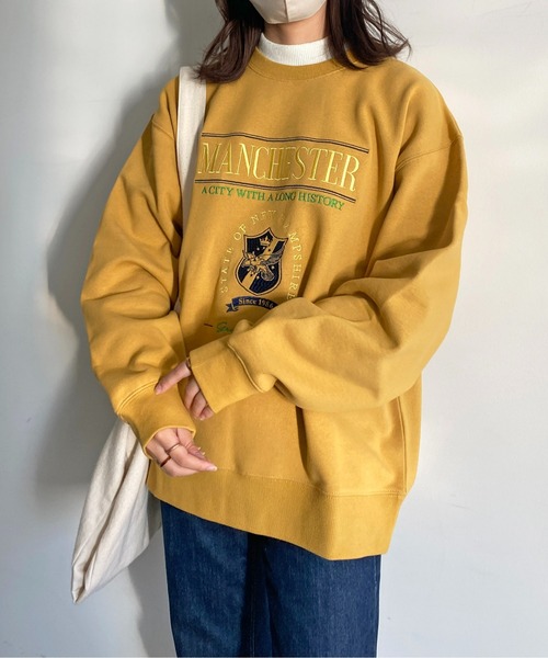 CPCM（シーピーシーエム）の「13オンス裏起毛カレッジロゴ刺繍スウェット（スウェット・メンズ・マスタード/グリーン/グレー/チャコールグレー・MEDIUM/LARGE）」の13枚目の写真