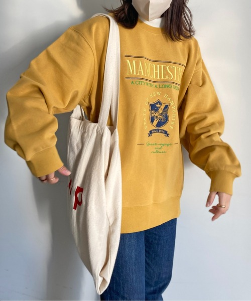 CPCM（シーピーシーエム）の「13オンス裏起毛カレッジロゴ刺繍スウェット（スウェット・メンズ・マスタード/グリーン/グレー/チャコールグレー・MEDIUM/LARGE）」の22枚目の写真