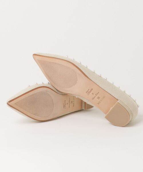 TSURU by Mariko Oikawa(ツルバイマリコオイカワ)の「【Tsuru by Mariko Oikawa/ツルバイマリコオイカワ】Tiara/フラットパンプス/ポインテッドトゥ/パールパンプス(パンプス・レディース・アイボリー/ブラック・36)」の19枚目の写真