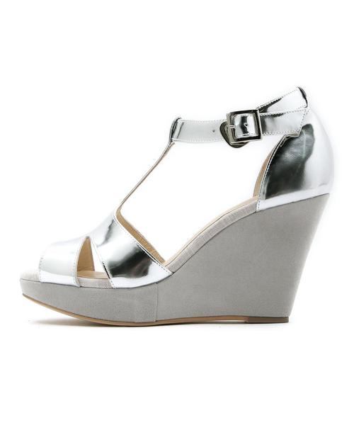 ODETTE E ODILE（オデットエオディール）の「OIT ベーシックWEG SD95（サンダル・レディース・シルバー/ベージュ/ネイビー・35/36/37）」の4枚目の写真