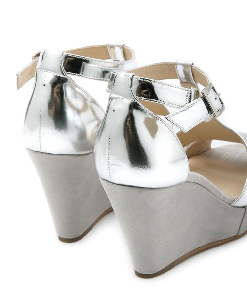 ODETTE E ODILE（オデットエオディール）の「OIT ベーシックWEG SD95（サンダル・レディース・シルバー/ベージュ/ネイビー・35/36/37）」の10枚目の写真