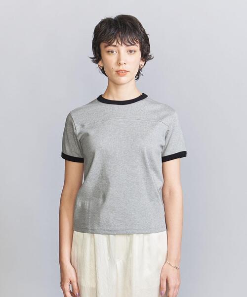 BEAUTY&YOUTH UNITED ARROWS（ビューティーアンドユースユナイテッドアローズ）の「コットン リンガーTシャツ（Tシャツ/カットソー・レディース・ホワイト/グレー/ダークグリーン・FREE）」の11枚目の写真