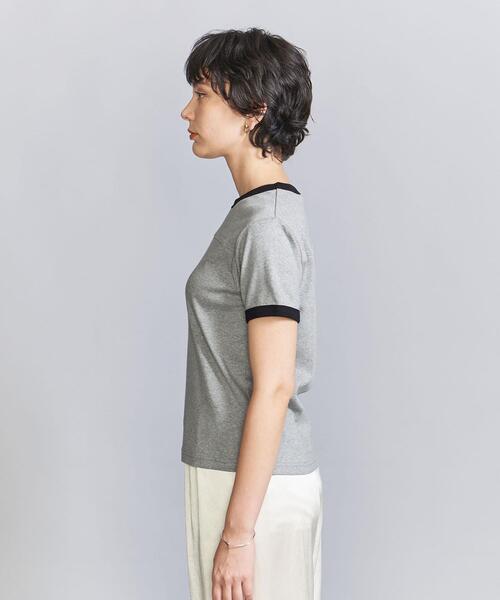 BEAUTY&YOUTH UNITED ARROWS（ビューティーアンドユースユナイテッドアローズ）の「コットン リンガーTシャツ（Tシャツ/カットソー・レディース・ホワイト/グレー/ダークグリーン・FREE）」の8枚目の写真