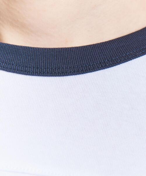 BEAUTY&YOUTH UNITED ARROWS（ビューティーアンドユースユナイテッドアローズ）の「コットン リンガーTシャツ（Tシャツ/カットソー・レディース・ホワイト/グレー/ダークグリーン・FREE）」の20枚目の写真