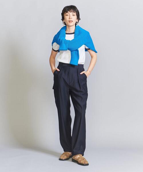 BEAUTY&YOUTH UNITED ARROWS（ビューティーアンドユースユナイテッドアローズ）の「コットン リンガーTシャツ（Tシャツ/カットソー・レディース・ホワイト/グレー/ダークグリーン・FREE）」の15枚目の写真