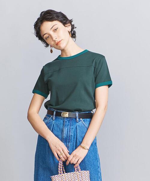 BEAUTY&YOUTH UNITED ARROWS（ビューティーアンドユースユナイテッドアローズ）の「コットン リンガーTシャツ（Tシャツ/カットソー・レディース・ホワイト/グレー/ダークグリーン・FREE）」の13枚目の写真