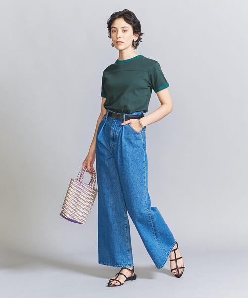 BEAUTY&YOUTH UNITED ARROWS（ビューティーアンドユースユナイテッドアローズ）の「コットン リンガーTシャツ（Tシャツ/カットソー・レディース・ホワイト/グレー/ダークグリーン・FREE）」の18枚目の写真