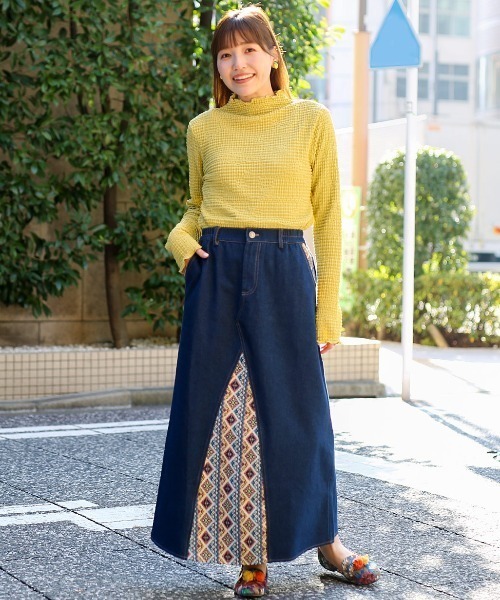 チチカカ（チチカカ）の「リメイクデニムスカート（デニムスカート・レディース・アイボリー/インディゴブルー・FREE）」の20枚目の写真