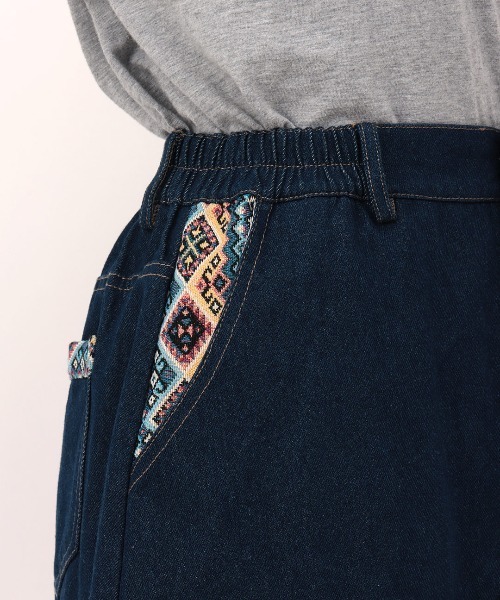 チチカカ（チチカカ）の「リメイクデニムスカート（デニムスカート・レディース・アイボリー/インディゴブルー・FREE）」の9枚目の写真