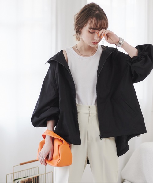 セール】ミドル丈 ボリュームスリーブ マウンテンパーカー（マウンテン