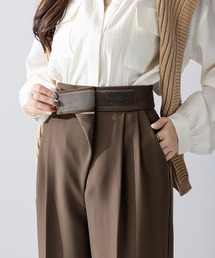 LAFFMO | ハイウエストテーパードタックパンツ(スラックス)