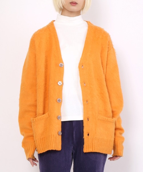 PUNYUS（プニュズ）の「モヘアライクカーディガン（カーディガン/ボレロ・レディース・ブラック/オレンジ/ブルー/グリーン・4/1/3/2）」の4枚目の写真