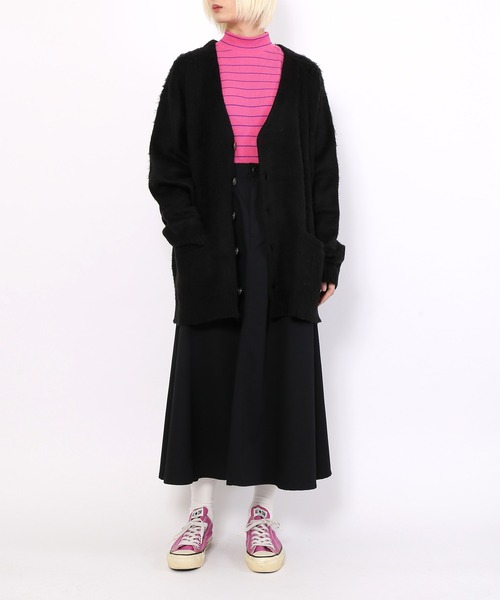 PUNYUS（プニュズ）の「モヘアライクカーディガン（カーディガン/ボレロ・レディース・ブラック/オレンジ/ブルー/グリーン・4/1/3/2）」の6枚目の写真