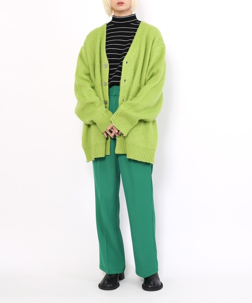 PUNYUS（プニュズ）の「モヘアライクカーディガン（カーディガン/ボレロ・レディース・ブラック/オレンジ/ブルー/グリーン・4/1/3/2）」の7枚目の写真