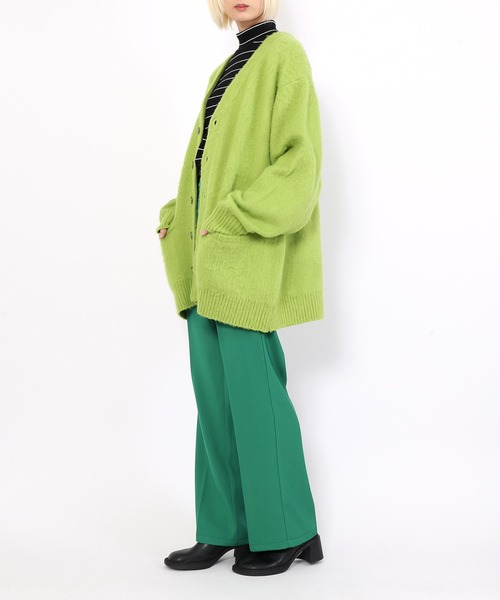 PUNYUS（プニュズ）の「モヘアライクカーディガン（カーディガン/ボレロ・レディース・ブラック/オレンジ/ブルー/グリーン・4/1/3/2）」の8枚目の写真