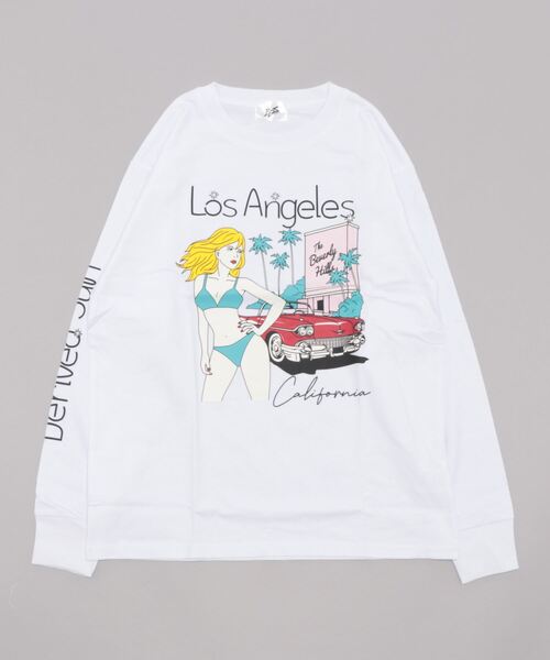 VIBGYOR(ヴィブジョー)の「天竺プリント長袖T(BL)(Tシャツ/カットソー・メンズ・杢グレー/ブラック/オレンジ/ホワイト・MEDIUM/LARGE)」の1枚目の写真