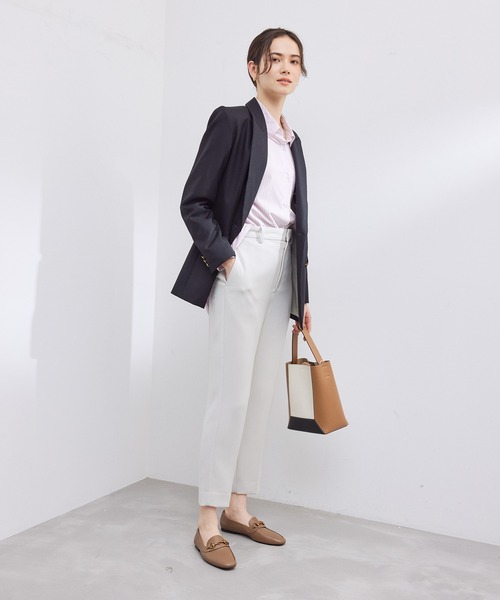 ROPE'（ロペ）の「ハイカウントブロードレギュラーシャツ（シャツ/ブラウス・レディース・ピンク系その他2/グリーン/ホワイト・38）」の8枚目の写真