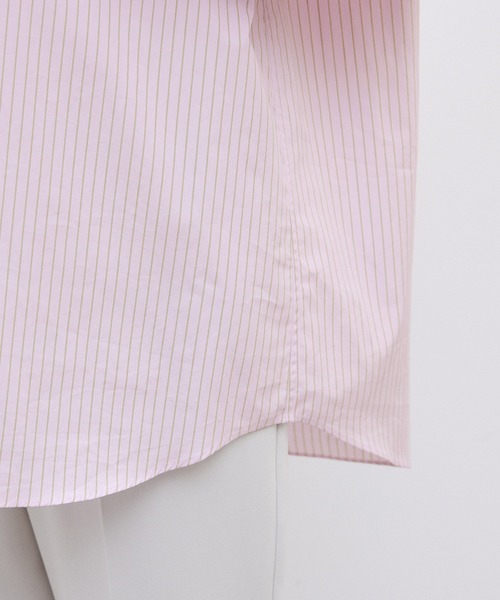 ROPE'（ロペ）の「ハイカウントブロードレギュラーシャツ（シャツ/ブラウス・レディース・ピンク系その他2/グリーン/ホワイト・38）」の17枚目の写真
