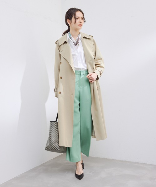 ROPE'（ロペ）の「ハイカウントブロードレギュラーシャツ（シャツ/ブラウス・レディース・ピンク系その他2/グリーン/ホワイト・38）」の22枚目の写真