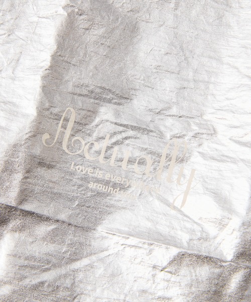 Actually（アクチュアリー）の「メタリック エコバッグ Sサイズ（エコバッグ/サブバッグ・レディース・ゴールド/シルバー/ブルー・フリー）」の9枚目の写真