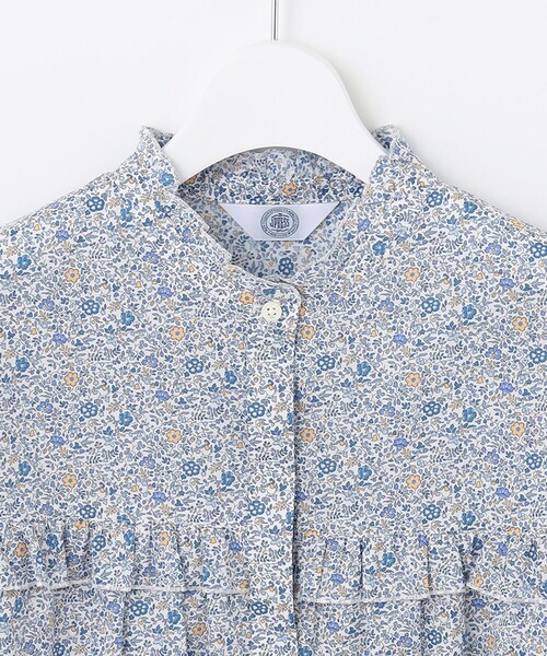 J.PRESS(ジェイプレス)の「【洗える】 LIBERTY Honeydew/Kate&Mil フリルネック ブラウス(シャツ/ブラウス・レディース・ブルー系5/ピンク系5・T13/T15)」の10枚目の写真