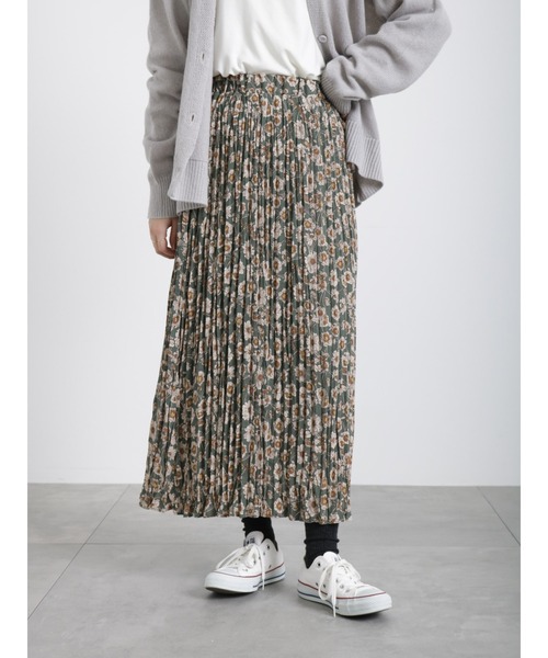 Samansa Mos2 blue（サマンサモスモスブルー）の「◎花柄アソートプリーツスカート（スカート・レディース・ブラック/グリーン/モカ・ﾌﾘ-）」の21枚目の写真