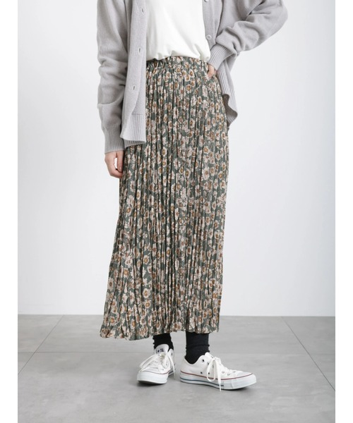 Samansa Mos2 blue（サマンサモスモスブルー）の「◎花柄アソートプリーツスカート（スカート・レディース・ブラック/グリーン/モカ・ﾌﾘ-）」の5枚目の写真