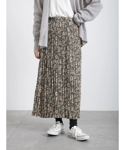 Samansa Mos2 blue（サマンサモスモスブルー）の「◎花柄アソートプリーツスカート（スカート・レディース・ブラック/グリーン/モカ・ﾌﾘ-）」の13枚目の写真