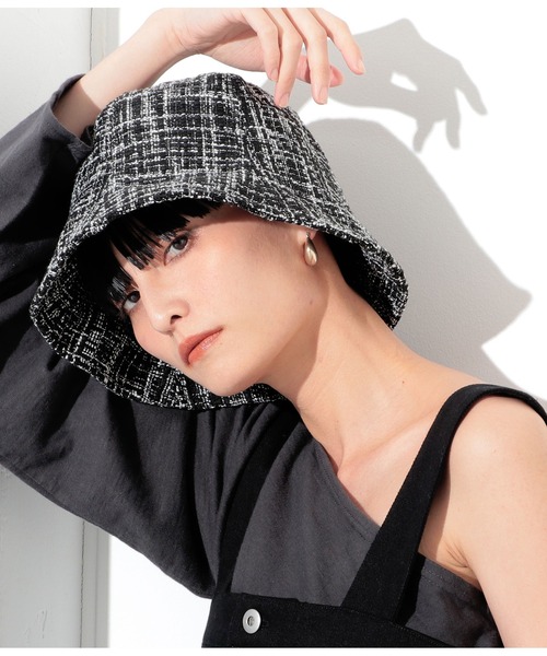 Settimissimo（セッティミッシモ）の「ツイードチューリップハット（ハット・レディース・ホワイト/ブラック・FREE）」の7枚目の写真