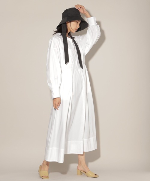 BARNYARDSTORM（バンヤードストーム）の「BARNYARDSTORM / フレアボリュームシャツワンピース（シャツワンピース・レディース・ブルー/ホワイト・1/0）」の11枚目の写真